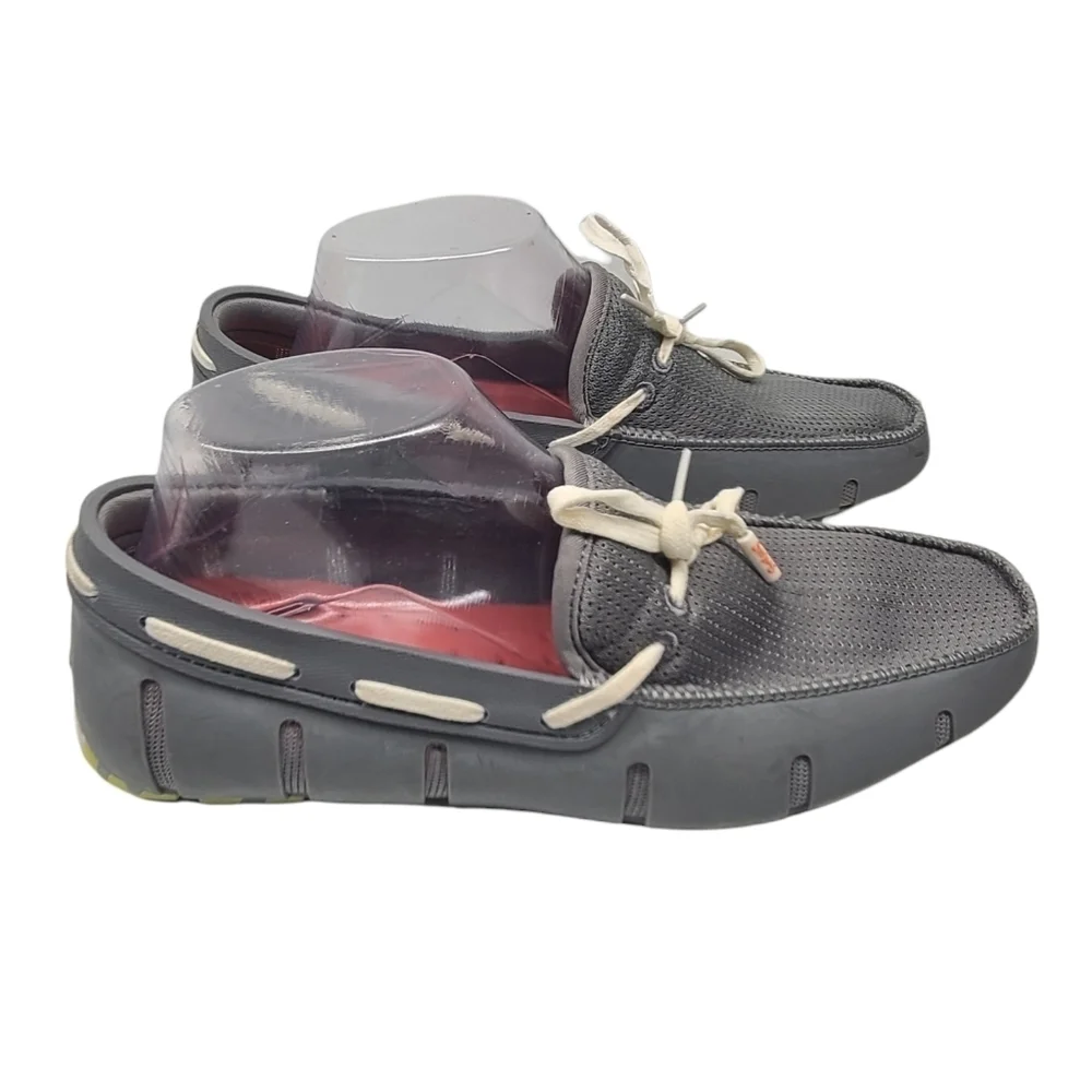 SWIMS Men's Lace Loafer Boat Shoes‎ Camo Gray Sz 7